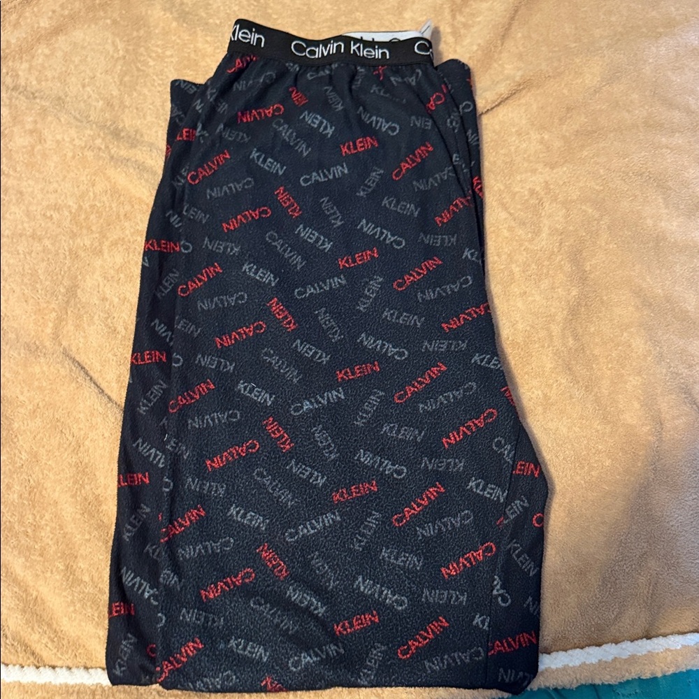 Calvin Klein Black and Red Logo Pencil Skirt